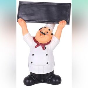 NWT Ochine Italian Chef Figurines Kitchen Decor Holding Board Chef 8X5 Inches